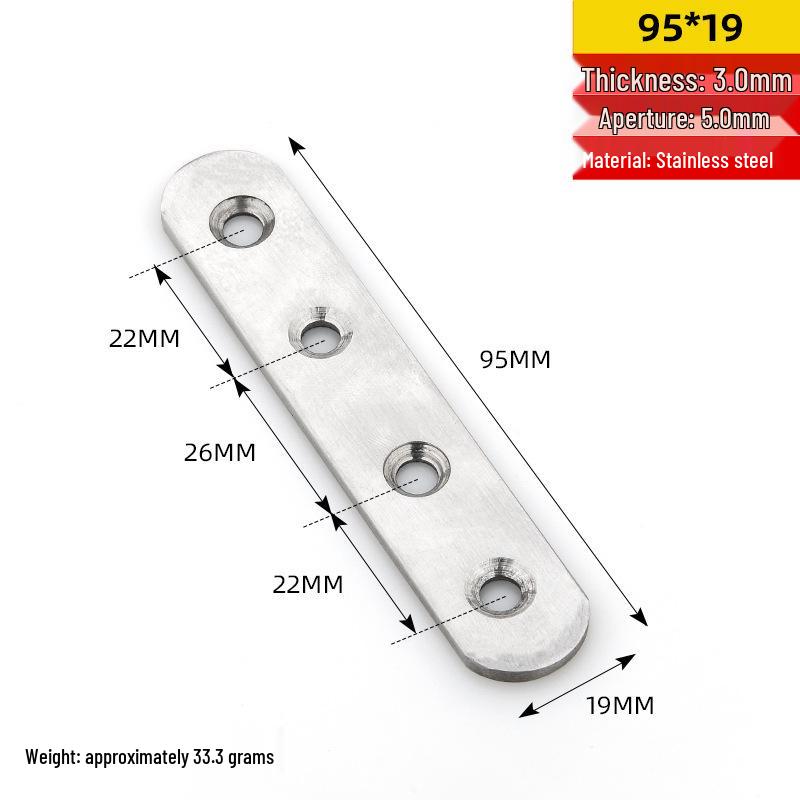 Stainless Steel 90° Right Angle Bracket for Furniture and Shelf Support