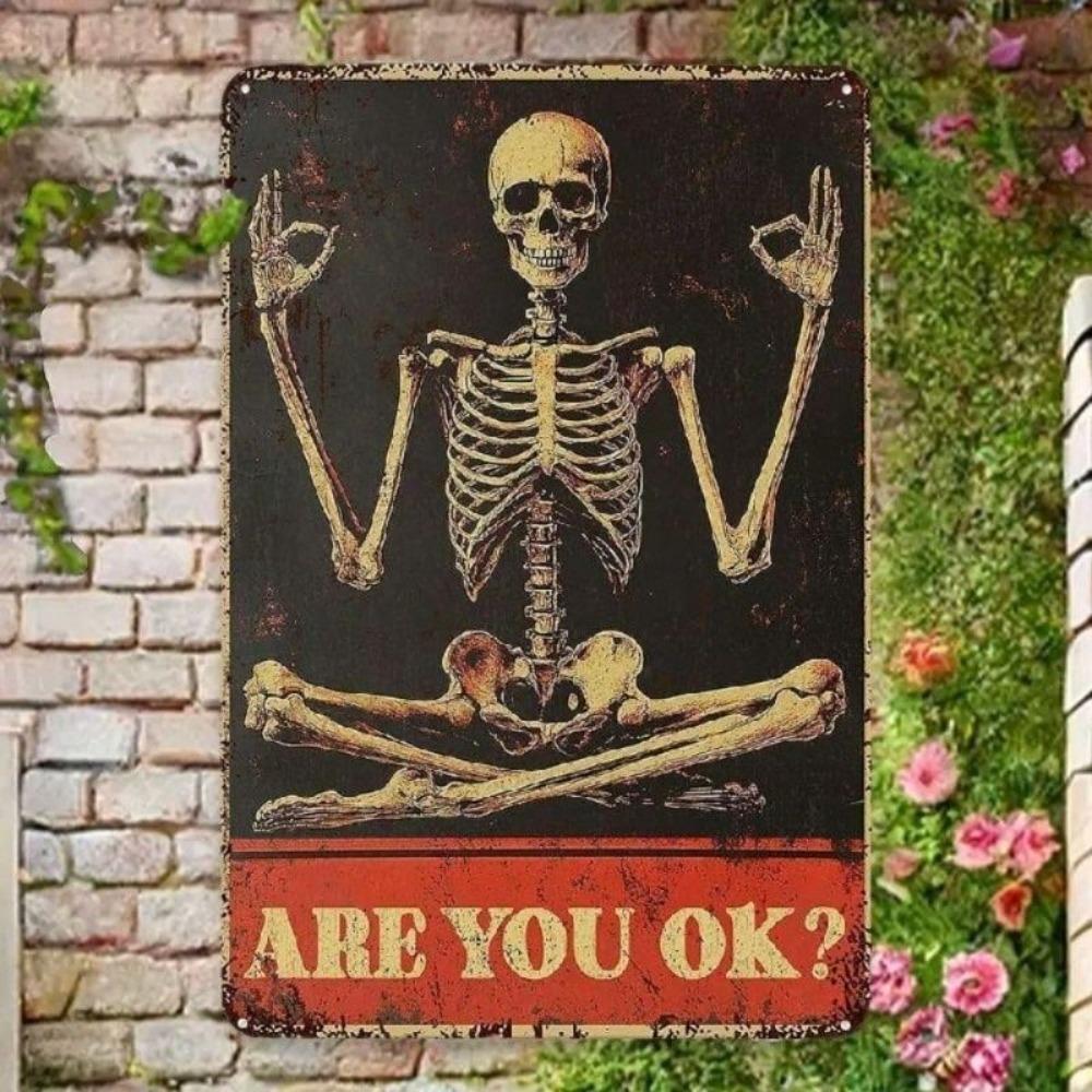 Retro Vintage Are You Ok Metal Tin Sign 8x12 Wall Decor Bar Cafe Home