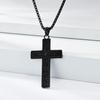 European and American Retro Titanium Steel Cross Necklace Men's Niche Personality Literary American Street Pendant 2026