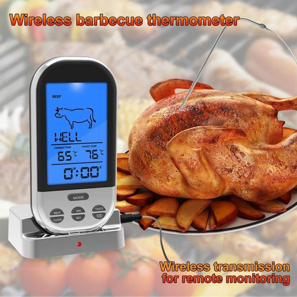Remote Temperature Control Wireless Digital Meat Thermometer  For Grill BBQ Food Oven