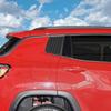 PVC Dekorativní Krycí Samolepky na Trojúhelníkové Sklo Zadních Dveří Auta pro Jeep Compass 4-Dveřový 2017-2026 Vnější Doplňky