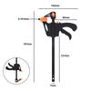 1-10Pcs 4 Inch F Type Woodworking Clamp Heavy Duty Woodworking Clip Ratchet Release Portable Practical Durable DIY Hand Tools