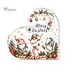 Heart Shaped Acrylic Gift Christmas Gnome Tabletop Decor, 2D Flat Holiday Ornaments Centerpiece with Love Design, Festive Room Ornament, for