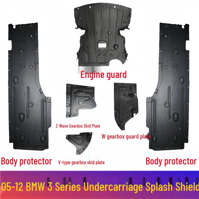 

BMW E90 3 Series Front Bumper & Undercarriage Gearbox Chassis Undershield for 318 & 320 Engine Models V Transmission Undershield [Rubber]