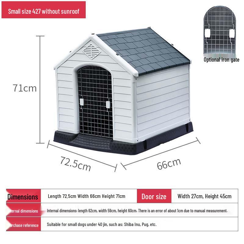 Xinding Rainproof & Windproof Outdoor Plastic Dog Kennel - Winter Dog House for Medium to Large Dogs