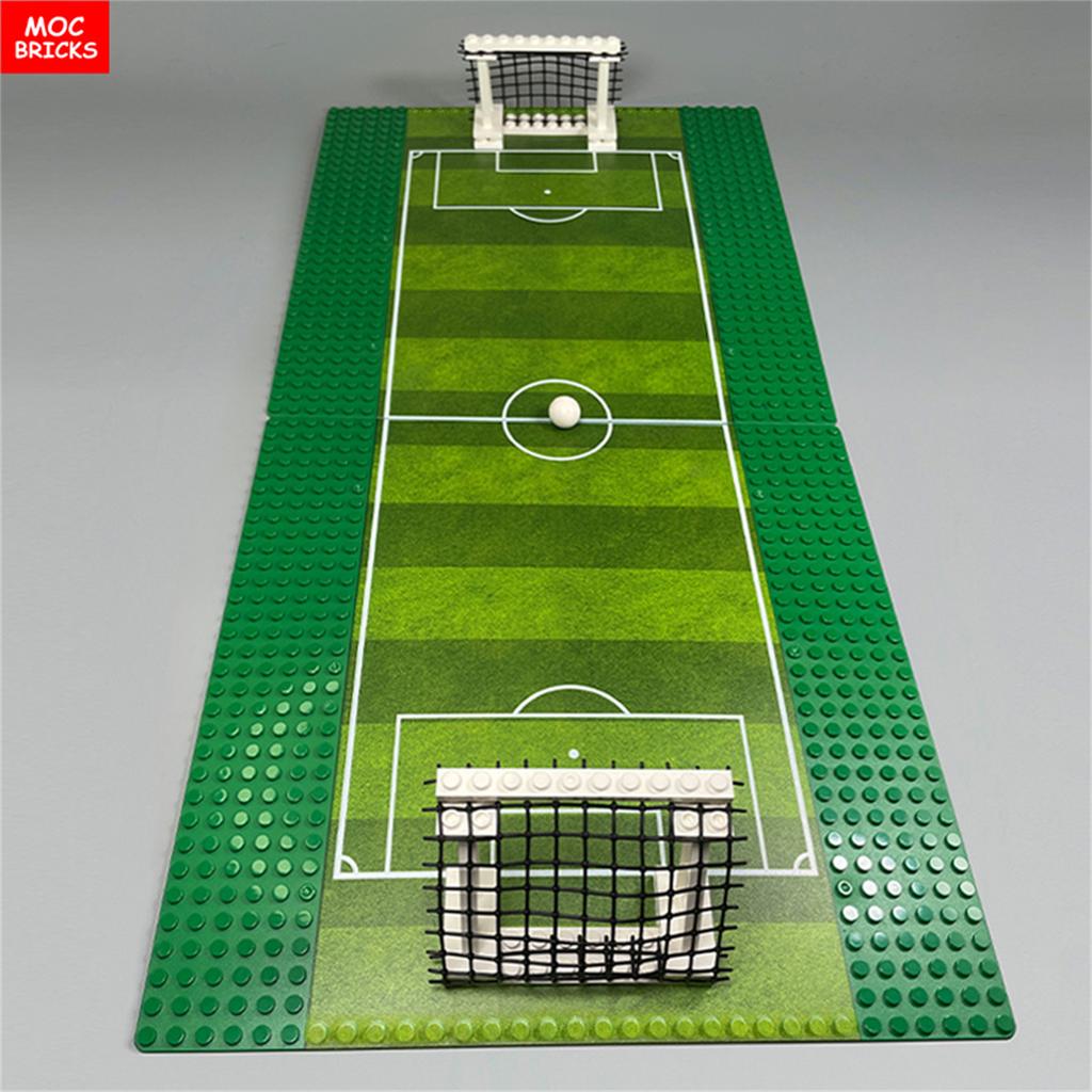 MOC Bricks Ball Plain Football Soccer DIY Goal 72824 1.75 X 1.75 Base Plate 32x32 Compatible Building Blocks Toys For Kids Gifts