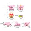 Mini Pink Elephant Ornament Cute Animal Figurine Dollhouse Micro Landscape Car Decoration Miniature Toy