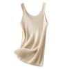 Women's 100% Pure Cashmere Round Neck Ribbed Slim Fit Camisole - Autumn/Winter Innerwear Vest