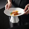 Ceramic light luxury home kitchen snacks high plate advanced sense display dish snacks cold dishes creative fruit tray meal