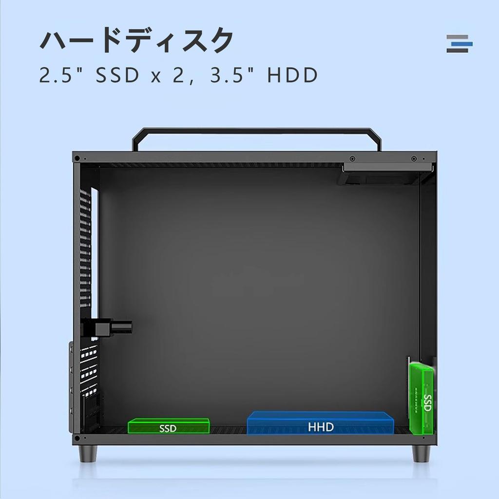 PC PC Klarglas Mini-Typ Gehäuse, Midi-Tower Gehäuse, Modell, Micro-ATX, schwarz,