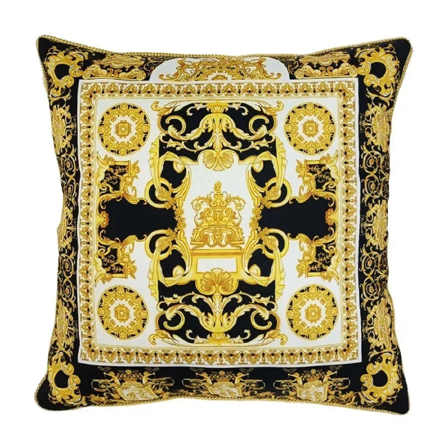 

European Style Throw Pillow Indoor Sofa Cushion Classic Geometric Vine Printed,(6) 66x66cm
