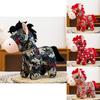 Cute Plush Horse Doll With Fish And Phoenix Print Design For New Year Decorations