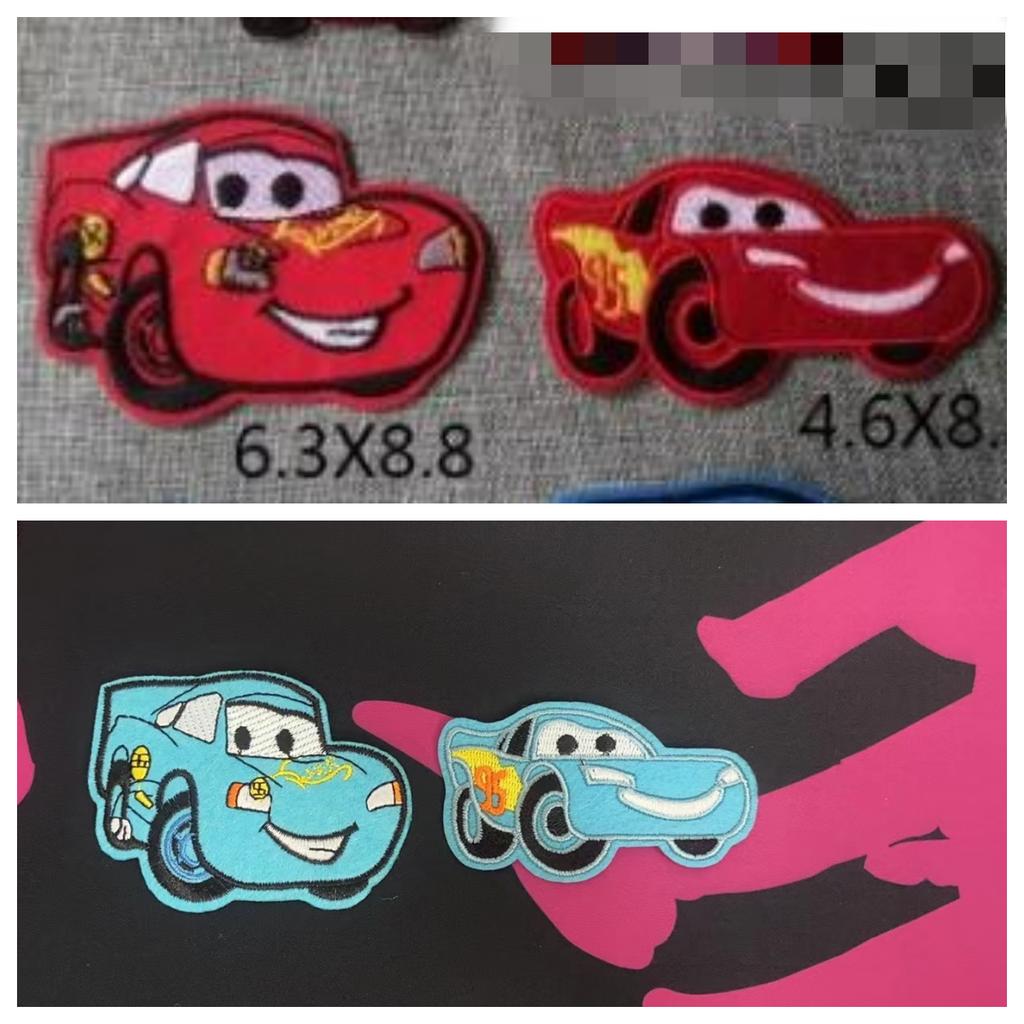 Lightning McQueen Pixar ironing, ironing and sewing patches, cute creative clothing decoration cartoon decals holiday gift