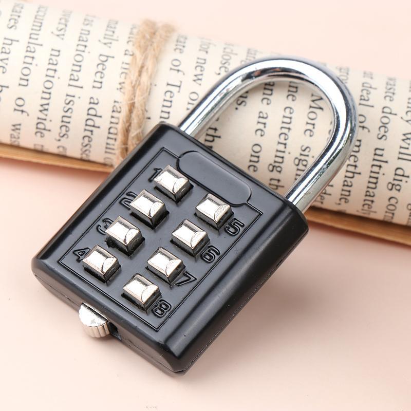 8 Digits Password Code Combination Padlock Zinc Alloy Suitcase for Luggage Travel Smart Lock Keyed Anti-thieft