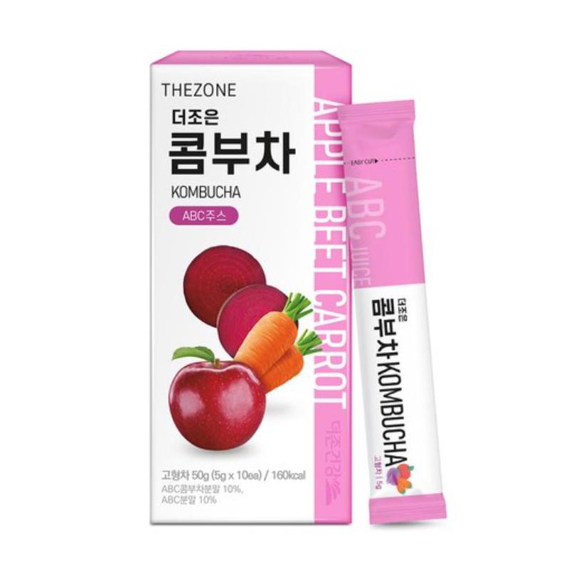 TEAZEN Lemon Kombucha Tea, bez cukru, musująca, fermentowana, w proszku, żywe probiotyki i prebiotyki, 10,30 saszetek po 5 g na saszetkę