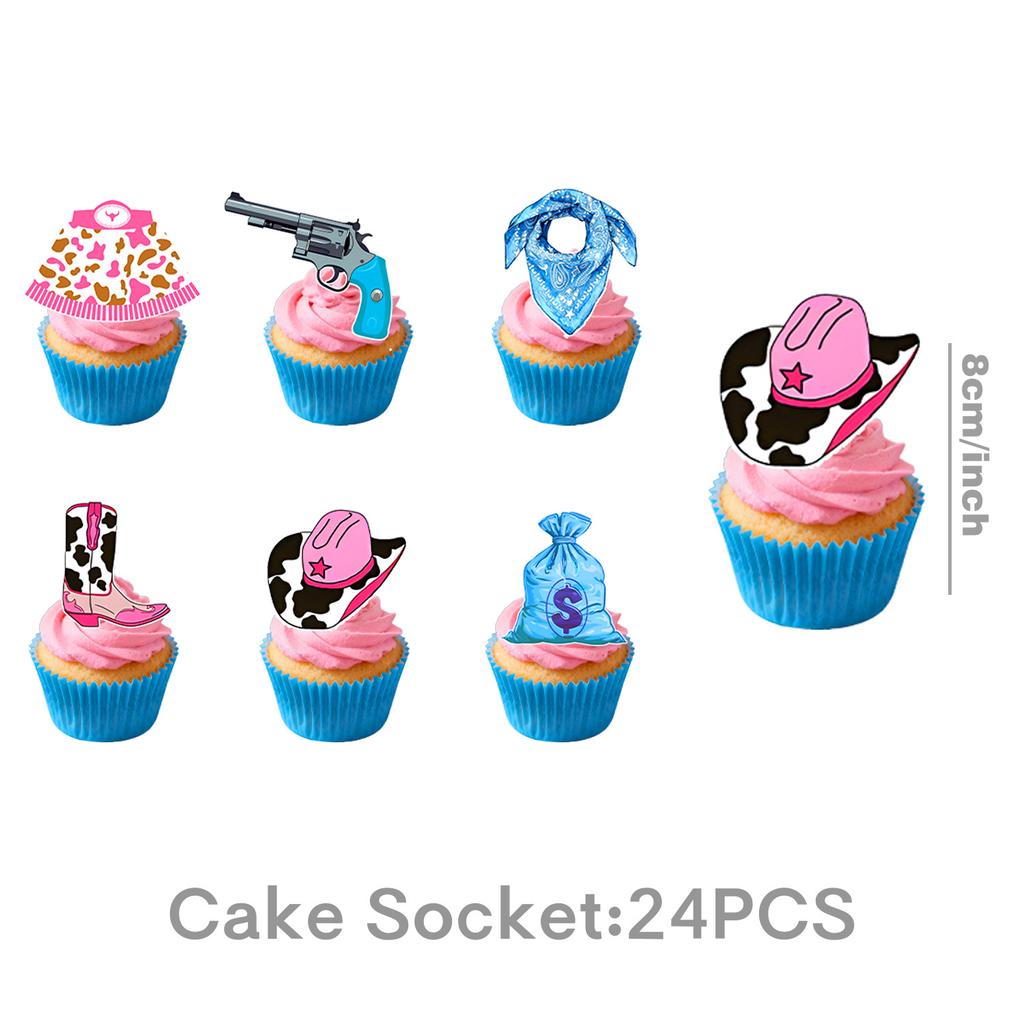 Popular Gender Reveal Theme Party Supplies Denim Style Gender Decoration Arrangement Props Tableware Banner