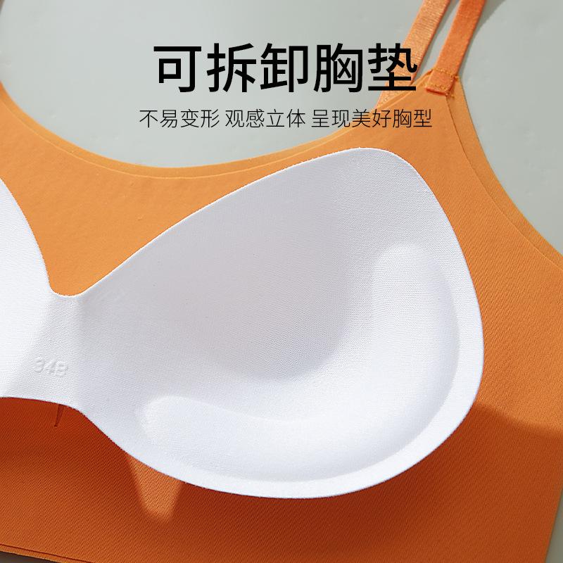 Gather the Upper Support, Shaped Without Steel Ring, Light and Breathable, Hollowed Out, Beautiful Back Bra, Ice Silk, Seamless, Nude Underwear Women