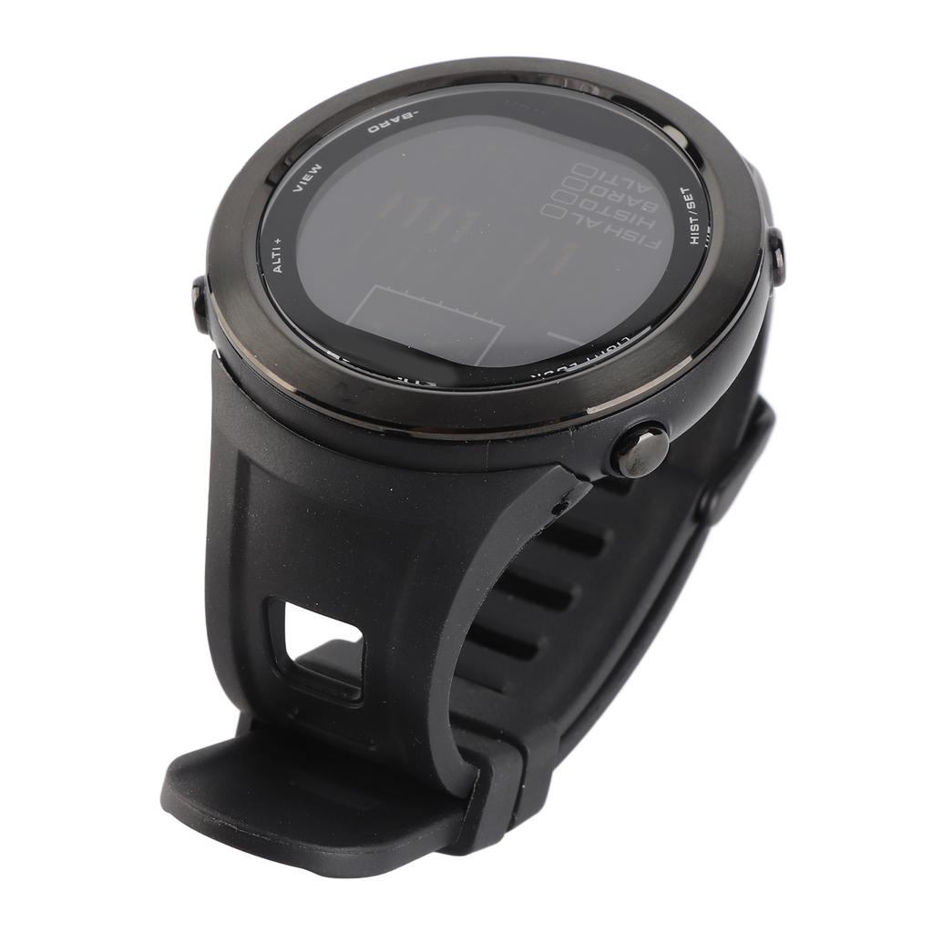 Fishing Barometer Watch Multifunctional Outdoor Waterproof Altimeter Altitude Air Pressure Thermometer FR720B Black