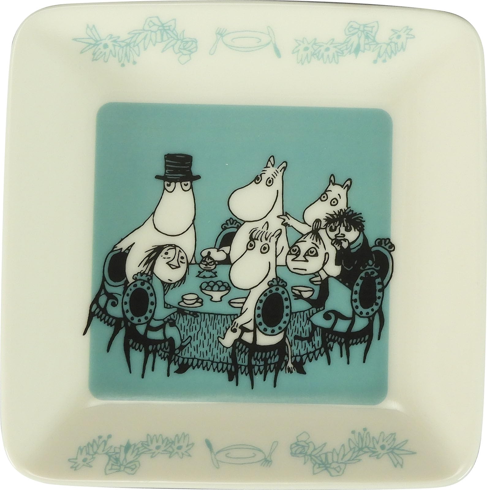 

МУМИН Маленькая квадратная тарелка Тове Янссон, 12x12см, Праздник, Синий, Япония, MM8005-512 синий