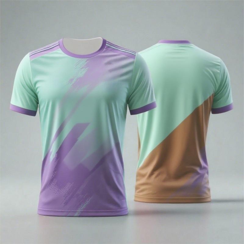 Simple Fashion Contrast Color Sports T Shirt Summer Casual Gym Fitness 3D Printed T-shirts Loose Breathable Running Tees Tops