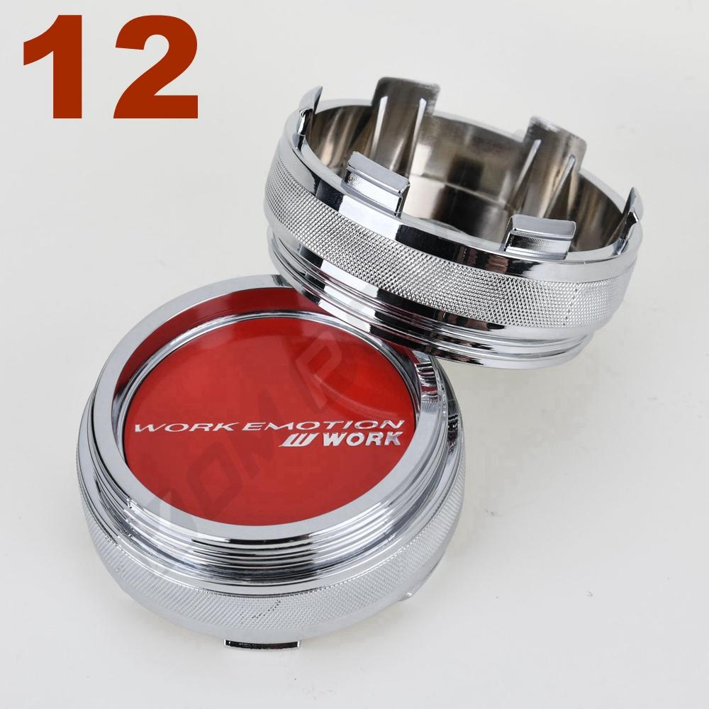 4PCS 61MM OD / 57.5MM ID Sport Rim Cap WORK EMOTION MEISTER VS Sticker Centre Cap Rim Wheel Cover Cap Hubcaps