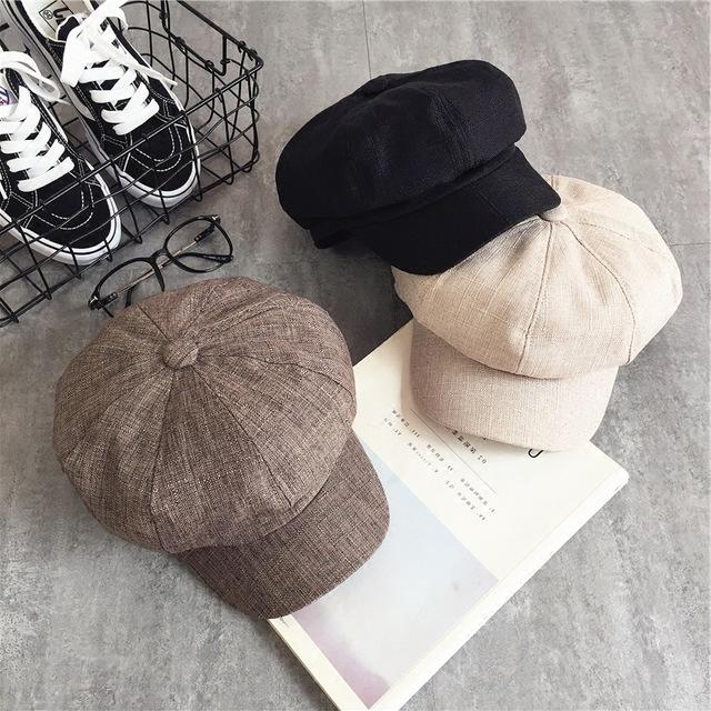 British literary and artistic octagonal hat female retro versatile beret cap casual painter hat trendy newsboy hat male