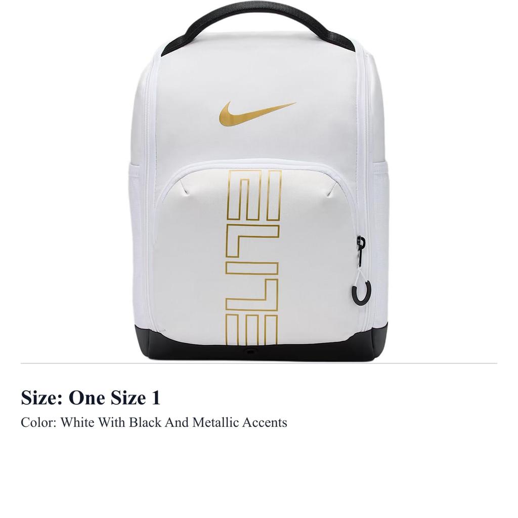 Nike Fabric Shoe Box Travel Organizers Unisex White & Black & Metallic HM9970-100