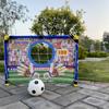Portable Plastic Indoor/Outdoor Soccer Set,Goal Net with Scoreboard - Perfect Gift for Boys Birthday Celebrations