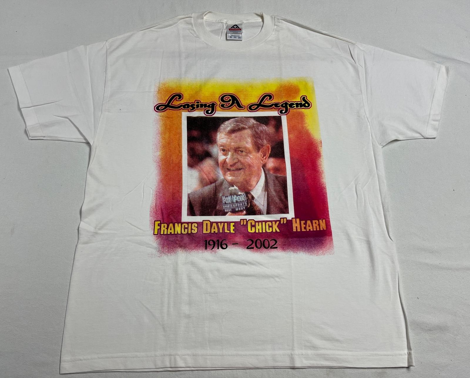 Francis Dayle Chick Hearn LA Lakers Memorial T-Shirt Size XXL Hollywood Walk S
