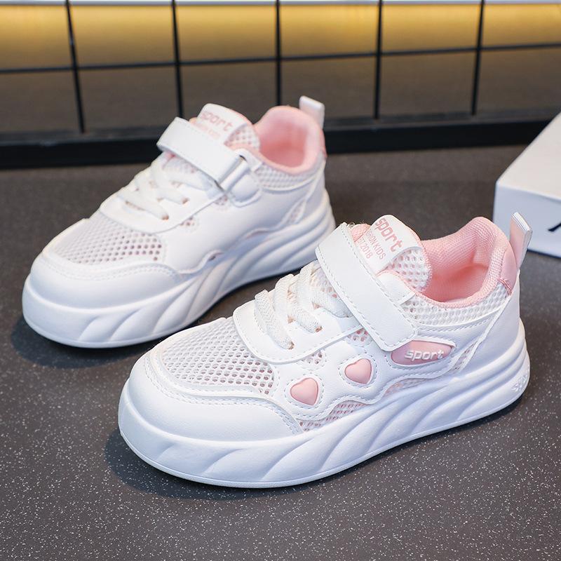Children's board shoes 2025 spring new soft-soled versatile casual boys sports shoes student school girls white shoes