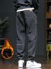 Zimowe grube polarowe ciepłe luźne spodnie haremowe dżinsy męskie wysoki stan casual streetwear męskie niebieskie dżinsy plus size
