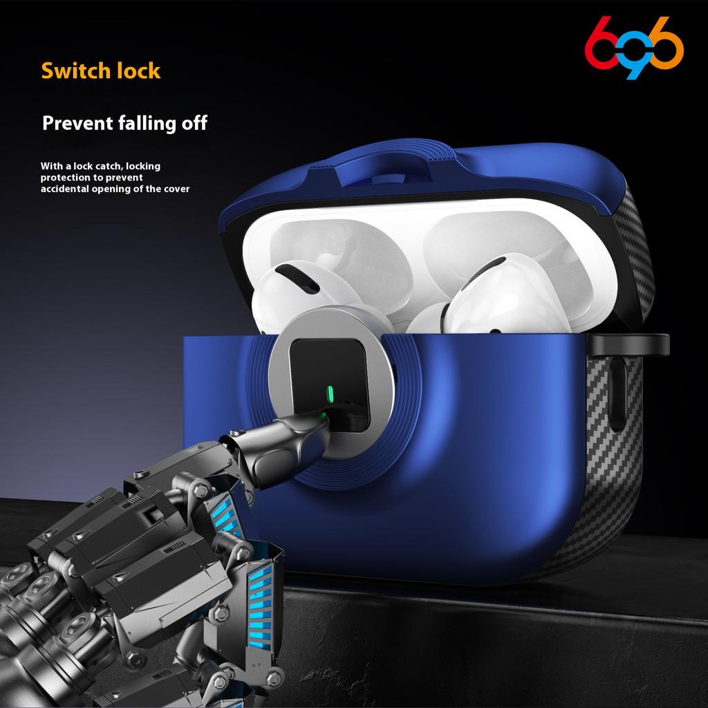 For Airpods 4 Case With Secure Lock Cover For AirPods Pro 2 2nd 3nd 1st Generation Cases TPU PC Headphone Sheath With Keychain