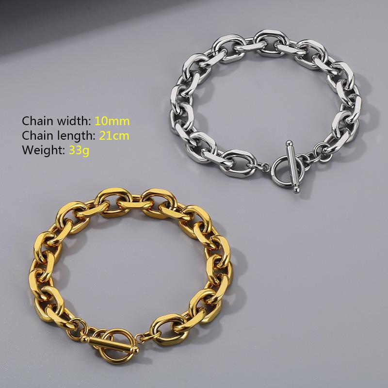 

Унисекс Модный Браслет из Нержавеющей Стали с OT Застежкой и Дизайном O-Цепочки с Полым Резаным Краем Steel
