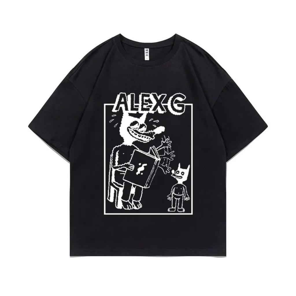 Funny Sandy Alex G Storytelling Logo Graphic Print Tshirt Summer Causal Pure Cotton T-shirt Male Fashion Vintage Tees