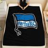 1PC Hertha BSC Patterned Flannel Blanket Suitable For All Seasons for Home Decor Warmth and Comfort Gifts Holiday Present