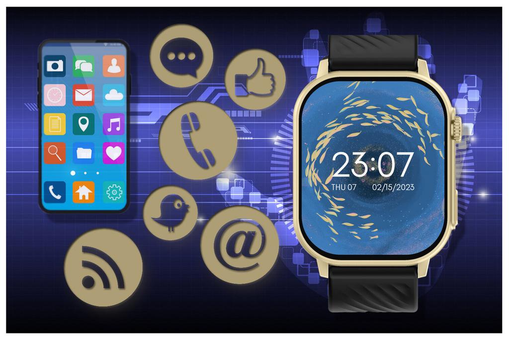 Smartwatch Unisex Gravity Gt15-6 - Rozmowy Bluetooth, Dodatkowy Pasek (Sg029F)