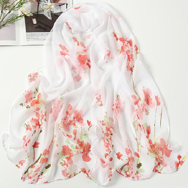Spring/Summer New Women'S Silk Scarf 50 * 160cm Simulated Silk Twill Square Scarf Fashion Printed Large Square Scarf Professional Scarf