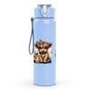 1PC Three Cute Bear Cub Animal Print 750ml Color Plastic Sports Water Bottle Leakproof Flip Straw Lid Suitable for Sports Office Home Use