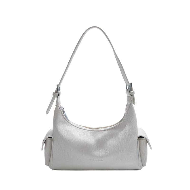 

New trendy fashion multi-pocket shoulder commuter bag underarm bag simple messenger bag small bag белый