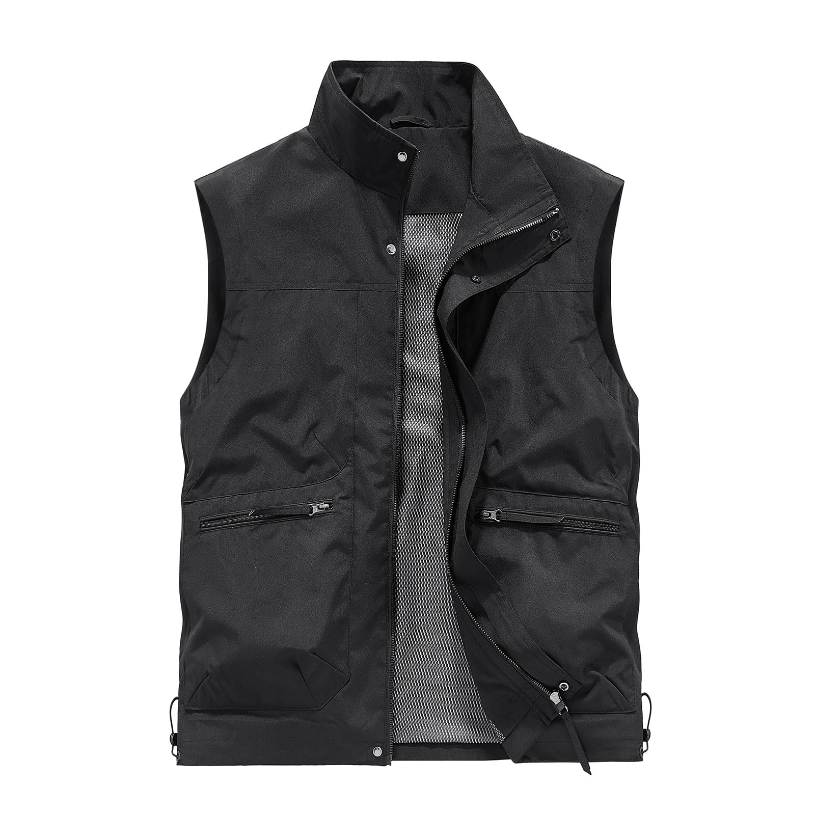 

Fishing Photographer for Outdoor Casual 9200 [Manatsulife] Men s Vest, Vest, Vest, Multi-Pocket, Multi-Function, Mesh, Water-Repellent, Breathable, чёрный