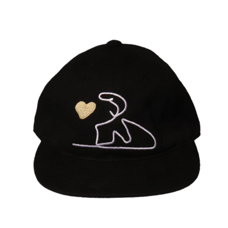 ELKE BLOEM FEELING HEART BLACK BALL CAP