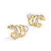 Trendy Gold-Plated Zirconia Stud Earrings - Thickened, Super Sparkle, Cross-Border Fashion Jewelry