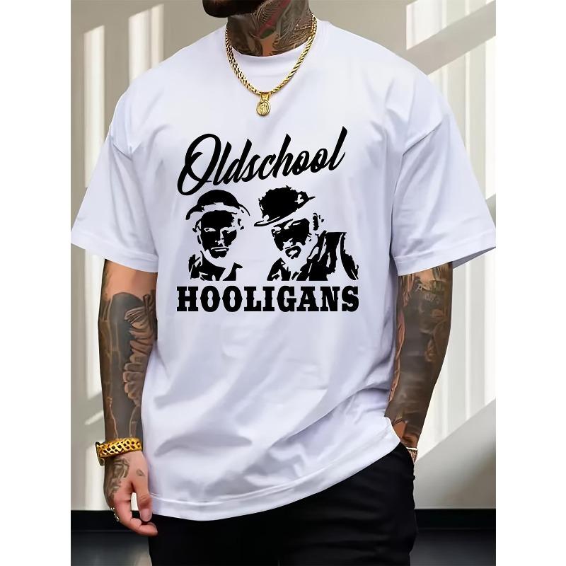 European Size Men's Small Tshirts 1 Cartoon Character Wearing a Mask Pattern Men's T-Shirt, Casual, Sports, Holiday Clothing