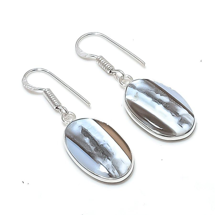 Natürlicher Owhyee Opal Edelstein 925 Sterling Silber Schmuck Ohrring 1,50" AEE-10955