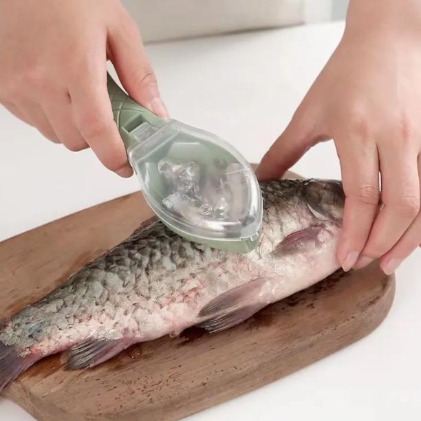 

Пластиковый скребок для рыбьей чешуи Щетка для очистки рыбьей чешуи Щетка для очистки рыбной чешуи Терки для удаления рыбного ножа Овощечистка Скребок для очистки рыбы 2PCS зелёный