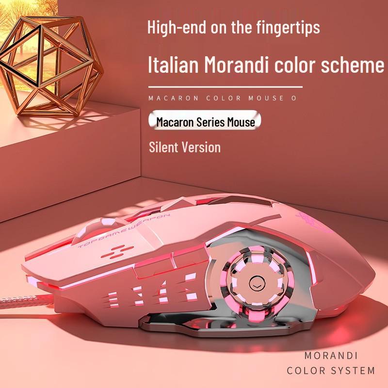 Wrangler Silent Wired Macro Gaming Mouse for Desktop and Laptop