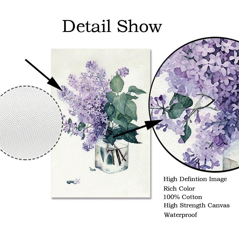 Watercolor Plant Flowers Canvas Paintings Sunflower Botanical Prints Leaves Poster Decorative Picture for Living Room Home Decor