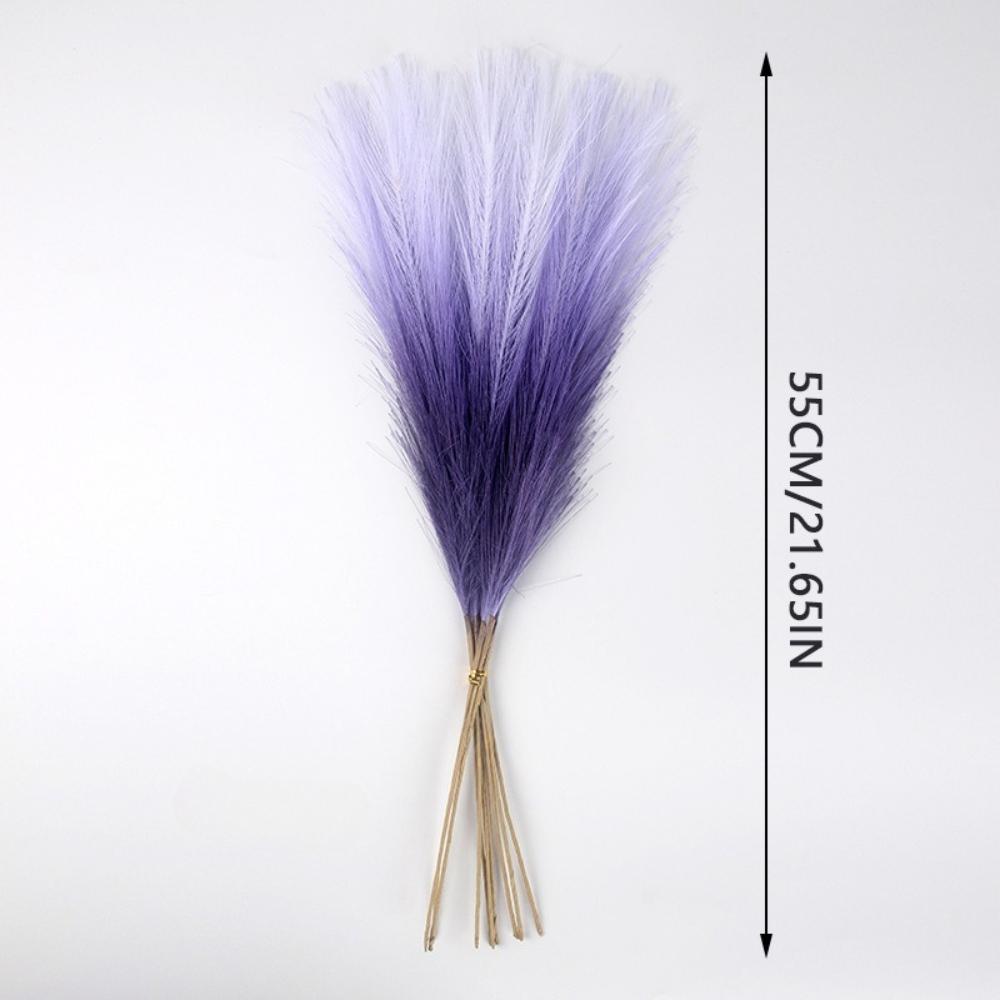 10pcs Artificial Boho Flower Faux Pampas Grass Fake Fluffy Reed Wedding Flower Arrangement Decorations Home Room Decor Flowers