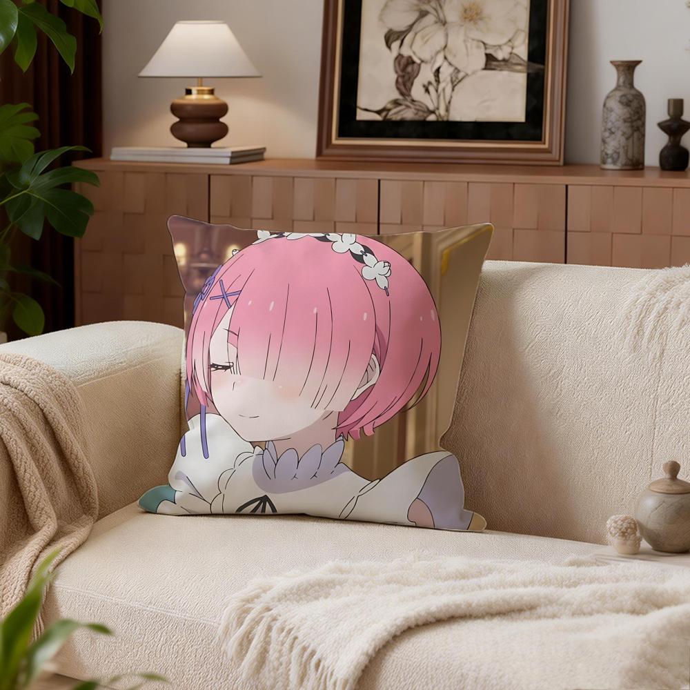 Fantasy ReZERO Cushion Cover Cushion Cover Set 4Pcs 50x50 45x45 40x40 Pillowcase Decorative Sofa Home Decor
