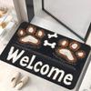 1pc Cartoon Paw Print Welcome Doormat - Non-Slip Absorbent Microfiber Machine Washable Mat for Bathroom, Entryway, Camping & Yoga Mat with Paw Prints